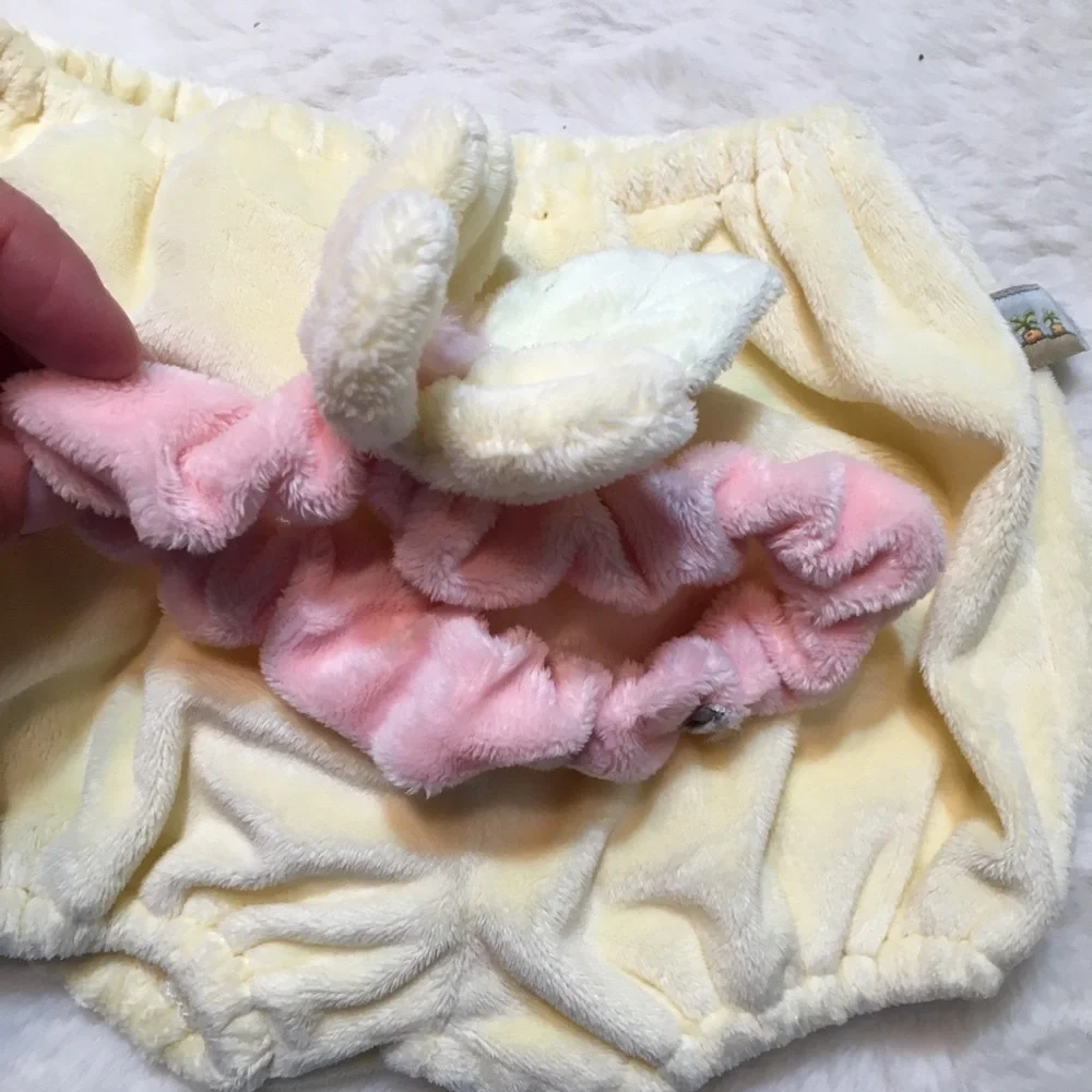 Kids Floral Plush Matching Set - Pink & Cream